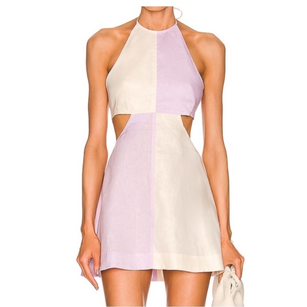 Matthew Bruch tie halter mini dress XS/S
